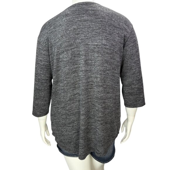 Torrid Women Sweater Super Soft Plush V Neck Lace Up Shoulder Detail Plus 2 | 2X - Picture 9 of 14